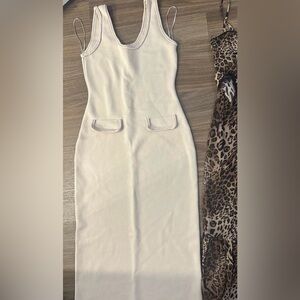 Vici Cream Maxi Dress with Pocket Detail